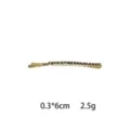 Goldener Strass Haarnadel Haarspange Glitzernd Kristall Haarschmuck fuer Damen und Maedchen - Einreihige Haarnadel / 0.3x6cm / Gold