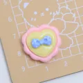 Cabochon coeur noeud en résine mignon DIY bricolage coque de téléphone accessoire de bijoux - Dentelle Nœud Cœur