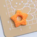 Pendentif biscuit en resine en forme d'etoile orange bricolage mignon accessorio bijoux - Biscuit Étoile / Orange