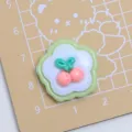 Mignon cabochon résine cerise fleur bricolage matériel pour décoration étui téléphone artisanat. - Dentelle Fleur Cerise