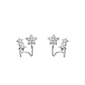 Pearl Star Zirconia Stud Earrings