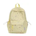 Cute Japanese style casual school backpack for students, lightweight travel daypack. - With Pendant / Yellow