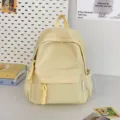 Minimalist yellow student mini backpack casual cute daypack for daily travel school bag - Yellow Small