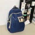 College style large capacity waterproof backpack for students daily commuting and outdoor travel. - 8879#Blue