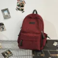 Japanese style casual campus backpack large capacity school bag for students durable daily use - Red