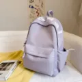 Japanese style light purple backpack large capacity casual school bag for women and girls - Purple