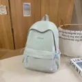 Mint green student backpack casual school bookbag light travel daypack for teens girls - Blue