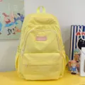 Yellow School Backpack Casual Daypack Cute Ins Style Bookbag for Girls Teens Lightweight - Yellow