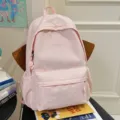 INS Style Japanese Plaid Backpack Cute Pink School Bag Large Capacity Travel Daypack for Girls - Pink