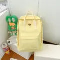 Yellow campus backpack Korean style women school bookbag versatile daily casual rucksack - L / Yellow