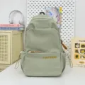 Minimalist large capacity backpack for women and students casual versatile school bag green - Green