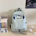 Light colored large capacity casual backpack for students school travel daily use casual bag - Blue