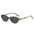 Retro kleine kattenoog zonnebril voor dames en heren, stijlvol schildpadpatroon UV-bescherm. - Luipaard Frame Grijze Lens