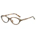 Retro leopard print cat eye glasses, vintage small frame optical style for men and women. - Leopard Frame Clear Lens