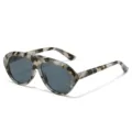 Fashion shield sunglasses for women men, oversized PC frame designer sun glasses UV protection. - Gray Tortoiseshell Frame Gray Lenses