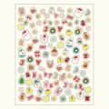 Autocollants d'ongles de Noël 3D mignon dessin animé renne père Noël déco manucure - Autocollant d'ongles de Noël 2