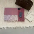 Classic colorblock tassel scarf for autumn and winter, warm and stylish winter accessory. - 188x31cm / Pink White Plaid
