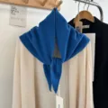Einfarbiges Wolle Dreieckstuch für Damen, weicher Herbst und Winter warmer Halswärmer. - Marineblau