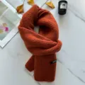 Cozy orange knitted scarf for men and women, warm winter neck wrap, thick soft winter accessory - 152*20cm / Maple Red