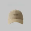 Khaki katoenen baseballcap met stijlvol borduurwerk aan voorkant, zachte casual muts. - M (56-58cm) / Kaki
