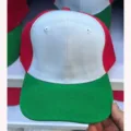 Color-blocked baseball cap for adults, trendy streetwear hip-hop hat, casual outdoor sun visor. - Head Circumference 55-59cm / 6-Panel White & Green