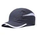 Quick-dry sports baseball cap with mesh panels, dark gray outdoor sun hat for summer. - Gray