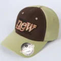 Vintage kleurgeblokte honkbalpet met stijlvolle geborduurde letters en koele streetwear-look. - Eén maat / Khaki