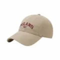 Classic khaki baseball cap with embroidered MILANO text and logo, perfect for casual wear. - One Size / Khaki