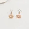 Orecchini pendenti sole luna strass lega oro, gioielli moda eleganti per donna. - Orecchini / 4573 Oro