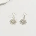 Orecchini pendenti Sole Luna Argento Lega Strass Bohemien Moda Gioielli Variante - Orecchini / 4573 Bianco K