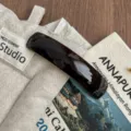 Dark brown acetate curved hair clip detail, minimalist barrette spring clip for elegant hairstyles. - Dark Coffee