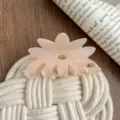 Large acetate flower hair claw clip in pastel pink, elegant daily hair styling accessory for women. - Light Pink