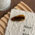 Sweet acetate teardrop hair clip for women, stylish tortoiseshell design for daily hair styling. - Lake Blue Brown