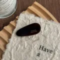 Sweet acetate teardrop hair clip for women, stylish side fringe snap barrette, hair accessory - Dark Coffee