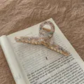 Acetate hair claw clip geometric hollow shark clip elegant hair accessories for women - Imitation Acetate White Green