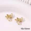 Gouden legering vlinder maan DIY hanger sieraden bedel component voor ketting armband maken. - Dromerige Witte Maan / Goud
