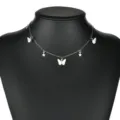 Collana girocollo con farfalla e stella in argento gioiello moda delicato dettaglio - Argento