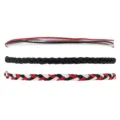 Set di bracciali intrecciati a mano in stile etnico, perfetti per l'uso quotidiano. - Serie Rosso Nero (1746)