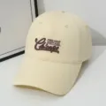 American style letter embroidered baseball cap, perfect for outdoor sun protection. - One Size / Light Yellow