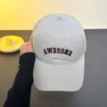 Gray embroidered baseball cap detail view, featuring stylish front letter embroidery for daily wear. - One Size / Gray