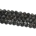 Perles facettées en pierre naturelle, grises mouchetées taille multiple perles en vrac bijoux. - Pierre de Flamme