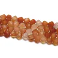 Perles de Carnaline Agate Facetées Pierres Précieuses Taille Multi-faces pour Bijoux DIY. - Agate rouge naturelle