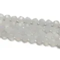 Perles facettes en pierre naturelle perles en vrac blanches pour accessoires bijoux DIY - Agate