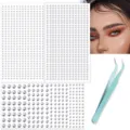 660pcs Face Rhinestones Self-Adhesive Face Gems Eye Jewels DIY Makeup Stickers with Tweezer - Letter E