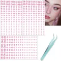 660pcs pink face rhinestones self-adhesive eye gems makeup stickers with tweezers 3-6mm - Letter N