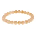Yellow gemstone bead stretch bracelet for women daily wear simple beaded jewelry design. - Yellow