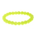 Close-up detail shot of the vibrant yellow-green beaded stretch bracelet texture. - Light Yellow-Green
