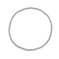 Braccialetto elastico con perline argentate, gioiello circolare in metallo per uso. - Argento