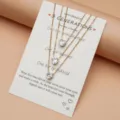 Collana con ciondolo a cuore in zircone multistrato catena d'oro regalo donna vista principale - Collana Modello 0449 / Oro