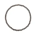 Bracciale elastico classico con perle metalliche rotonde, gioiello versatile per donne. - Canna di fucile